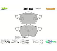 VALEO FRONT DISC BRAKE BRAKE PAD SET 301486 FOR AUDI SKODA VW