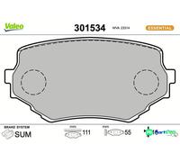 VALEO FRONT DISC BRAKE BRAKE PAD SET 301534 FOR SUZUKI