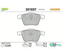 VALEO FRONT DISC BRAKE BRAKE PAD SET 301657 FOR VOLVO