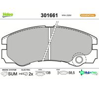VALEO FRONT DISC BRAKE BRAKE PAD SET 301661 FOR OPEL VAUXHALL