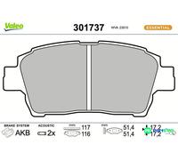 VALEO FRONT DISC BRAKE BRAKE PAD SET 301737 FOR TOYOTA