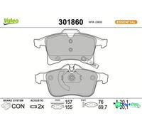 VALEO FRONT DISC BRAKE BRAKE PAD SET 301860 FOR OPEL VAUXHALL