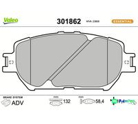 VALEO FRONT DISC BRAKE BRAKE PAD SET 301862 FOR TOYOTA LEXUS