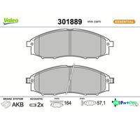 VALEO FRONT DISC BRAKE BRAKE PAD SET 301889 FOR NISSAN