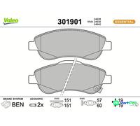 VALEO FRONT DISC BRAKE BRAKE PAD SET 301901 FOR HONDA