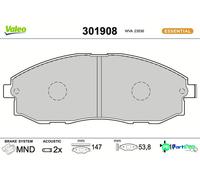 VALEO FRONT DISC BRAKE BRAKE PAD SET 301908