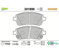 VALEO FRONT DISC BRAKE BRAKE PAD SET 301999 FOR DAIHATSU SUZUKI