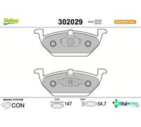 VALEO FRONT DISC BRAKE BRAKE PAD SET 302029 FOR AUDI SEAT SKODA VW