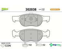 VALEO FRONT DISC BRAKE BRAKE PAD SET 302038 FOR FIAT