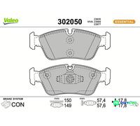 VALEO FRONT DISC BRAKE BRAKE PAD SET 302050 FOR BMW