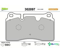 VALEO FRONT DISC BRAKE BRAKE PAD SET 302097 FOR AUDI VW