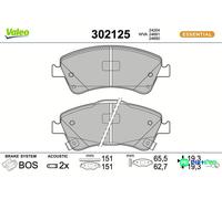 VALEO FRONT DISC BRAKE BRAKE PAD SET 302125 FOR TOYOTA