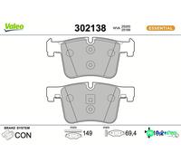 VALEO FRONT DISC BRAKE BRAKE PAD SET 302138