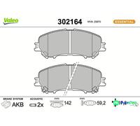VALEO FRONT DISC BRAKE BRAKE PAD SET 302164