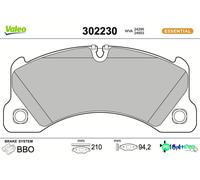 VALEO FRONT DISC BRAKE BRAKE PAD SET 302230 FOR PORSCHE
