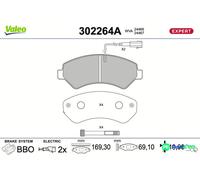 VALEO FRONT DISC BRAKE BRAKE PAD SET 302264A