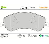 VALEO FRONT DISC BRAKE BRAKE PAD SET 302337 FOR VW