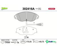 VALEO FRONT DISC BRAKE BRAKE PAD SET 302416A FOR SEAT SKODA VW