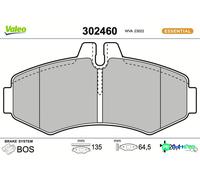 VALEO FRONT DISC BRAKE BRAKE PAD SET 302460