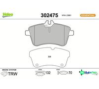VALEO FRONT DISC BRAKE BRAKE PAD SET 302475 FOR MERCEDES-BENZ