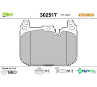 VALEO FRONT DISC BRAKE BRAKE PAD SET 302517 FOR BMW