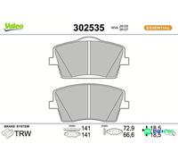 VALEO FRONT DISC BRAKE BRAKE PAD SET 302535 FOR VOLVO