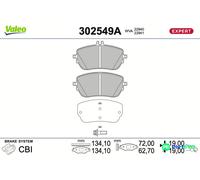 VALEO FRONT DISC BRAKE BRAKE PAD SET 302549A