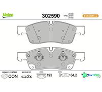 VALEO FRONT DISC BRAKE BRAKE PAD SET 302590