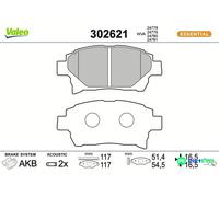 VALEO FRONT DISC BRAKE BRAKE PAD SET 302621 FOR TOYOTA ASTON MARTIN