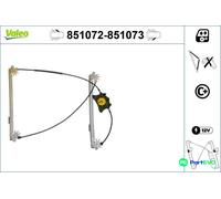 VALEO FRONT LEFT WINDOW REGULATOR 851072 FOR AUDI