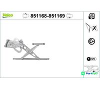 VALEO FRONT LEFT WINDOW REGULATOR 851168 FOR RENAULT