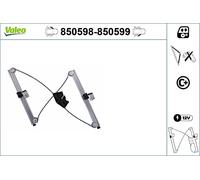 VALEO Front N/S Window Regulator Fits SEAT Leon Toledo 1998-2006