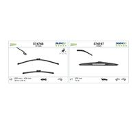 Valeo Front & Rear Wiper Blade Set fits Opel Adam 2012-2019 1.0 1.2 1.4