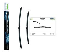 Valeo Everguard Kit of 2 Wiper Blades VSK2 - Front - 26 Inches / 16 Inches | Silicone Technology, Flat Blades, 566018