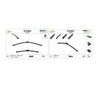 Valeo Front & Rear Wiper Blade Set fits VW Polo IV 2001-2009 1.2 1.4 1.6 1.8 1.9