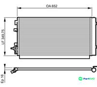 VALEO FRONT RIGHT AIR CONDITIONING CONDENSER 814187 FOR RENAULT