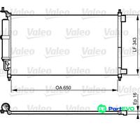 VALEO FRONT RIGHT AIR CONDITIONING CONDENSER 814221 FOR NISSAN