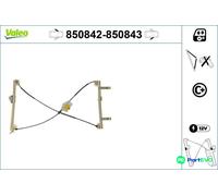 VALEO FRONT RIGHT WINDOW REGULATOR 850843 FOR PEUGEOT