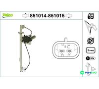 VALEO FRONT RIGHT WINDOW REGULATOR 851015