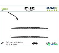 VALEO FRONT WIPER BLADE 574252 FOR PEUGEOT