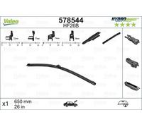 Valeo 578544 Wiper Blade Passenger Side Fits Opel Peugeot Renault Seat Vauxhall