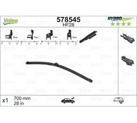 Valeo Hydroconnect Flat Wiper Blade HF28 - Front - 700 mm - 1 Blade