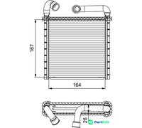 VALEO INTERIOR HEATING HEAT EXCHANGER 811506 FOR SKODA VW
