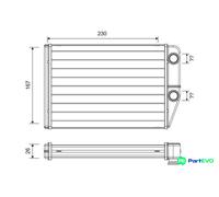 VALEO INTERIOR HEATING HEAT EXCHANGER 811514