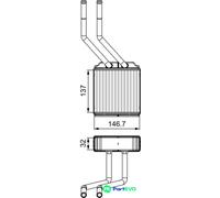 VALEO INTERIOR HEATING HEAT EXCHANGER 811520