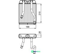VALEO INTERIOR HEATING HEAT EXCHANGER 811532 FOR AUDI PORSCHE VW