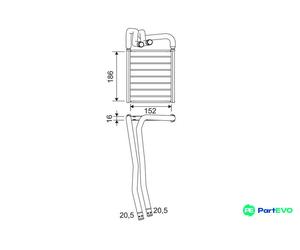 VALEO INTERIOR HEATING HEAT EXCHANGER 811605 FOR HYUNDAI