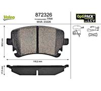 VALEO Rear Axle Brake Pad Set Fits VW Multivan T5 T6 Transporter 7H0698451
