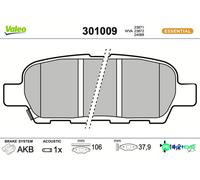 VALEO REAR DISC BRAKE BRAKE PAD SET 301009 FOR NISSAN INFINITI