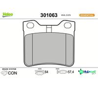 VALEO REAR DISC BRAKE BRAKE PAD SET 301063 FOR PEUGEOT
